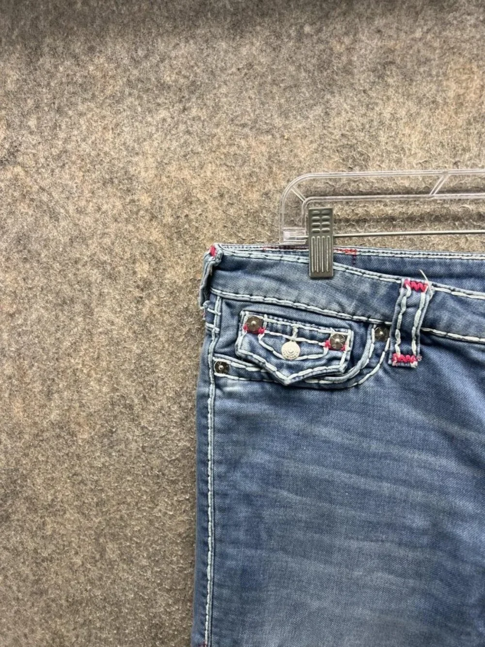 True Religion Super Skinny Jeans Mens 33 Blue Extra Slim Stretch Denim
